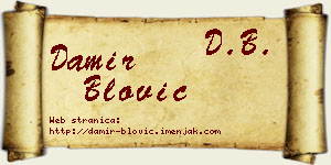 Damir Blović vizit kartica